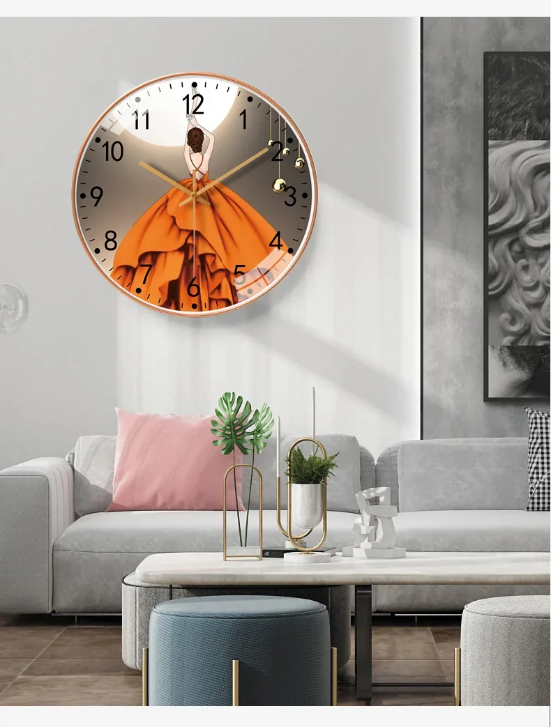 20CM 8 Inch Hanging Clock Bed Room Living Room Wall Clock with Silent Mechanism Battery Operated Wall Watch Decor clocks