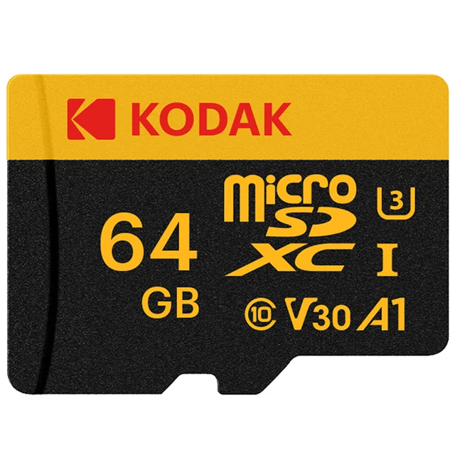 Karta pamięci KODAK Rejestrator jazdy 32GB 64GB Karta pamięci Micro SD do telefonu komórkowego PC Słuchawki Głośnik Kamera HD Przełącznik gier