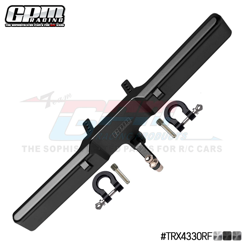 GPM ALUMINIUM REAR BUMPER MOUNT+D-RINGS+TOW HOOK  FOR TRX4 FORD BRONCO TRAIL CRAWLER-82046-4