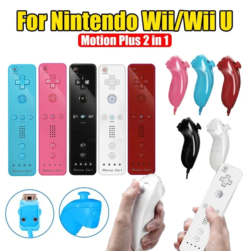 Remote Compatible Nintendo Wii Console Wireless Gamepad Controller Nunchuck Remote Control Joystick Joypad Optional Motion Plus