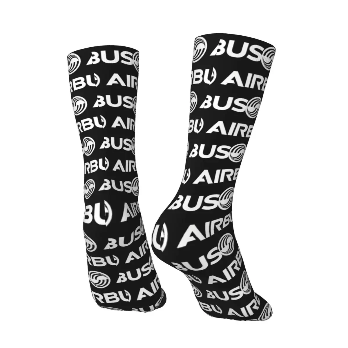All Seasons Airbus Logo White Socks Harajuku Crew Socks Super Soft Stockings for Men Women Valentine's Day Gifts