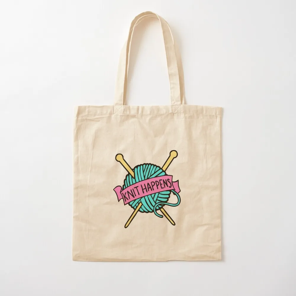 Knit Happens Tote Bag handbag tote bag custom bags woman 2025 female bag