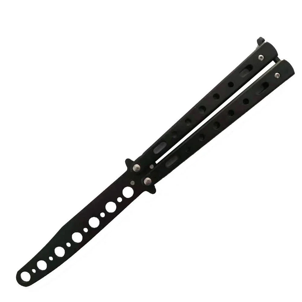 Game props butterfly knife CSGO practice swing knife butterfly comb folding knife stainless steel practice end edge