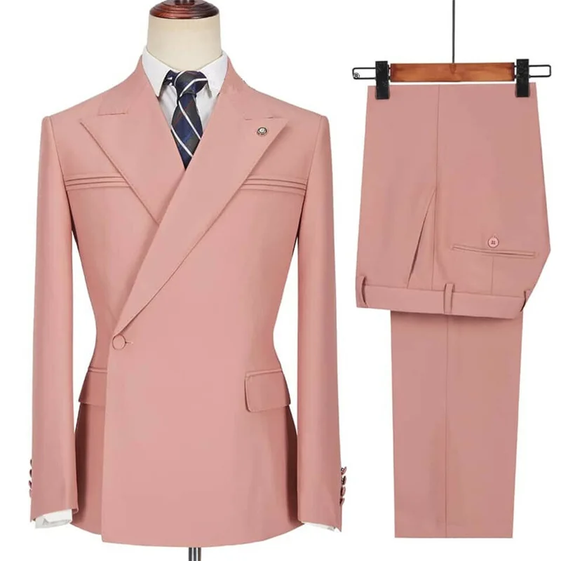 Männer Anzug Set Hochzeit Bräutigam Smoking Slim Fit 2 Stück Tasche Blazer + Hose Für Abendessen Datum Prom Partei Nach maß Kostüm d'homme