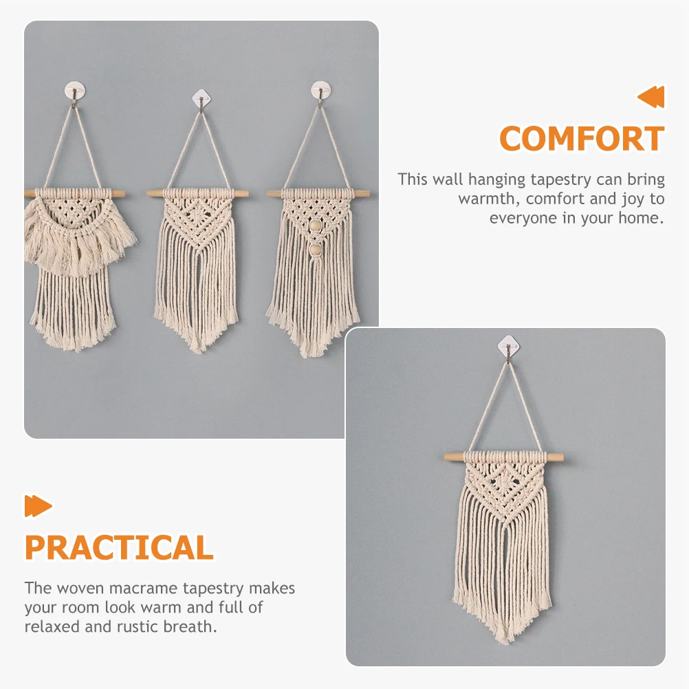 

Woven Macrame Hanging Bedroom Home Decor Rustic Room Nursery Apartment Hanging Tapestry Bohemian Style Wall Decor Bohemian Woven