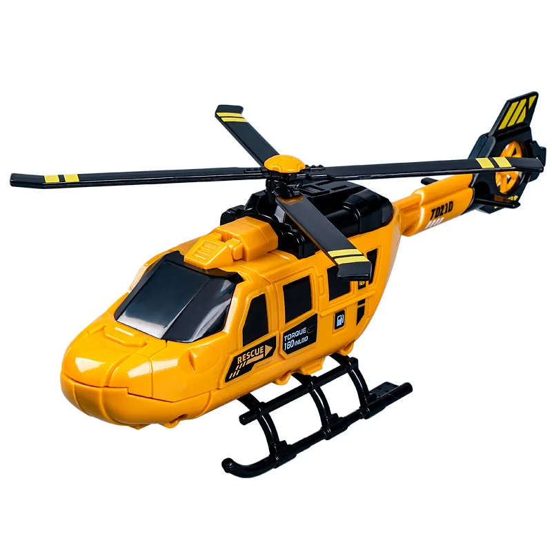 Kids Toy Rescue Simulation Helicopter Can Open The Door Pull Back Propeller Creative Boy Gift Airplane Model Inertial Airplane