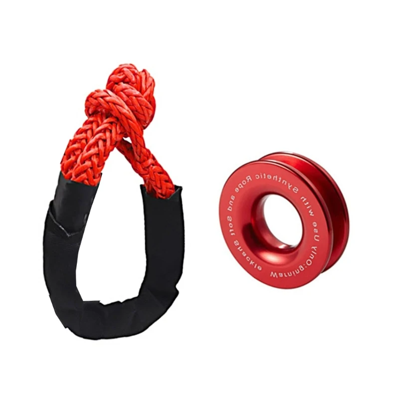 G5T5 Lightweight Aluminum Winch Snatch Recovery Ring Recovery Loop Strong and Reliable Alternative to Traditional Grab Block