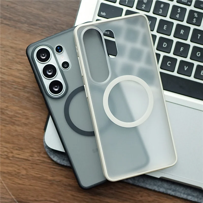 For Magsafe Phone Case Matte Translucent Armor Case for Samsung Galaxy S26 Ultra S26 S26Plus Magnetic Wireless Charger Cover