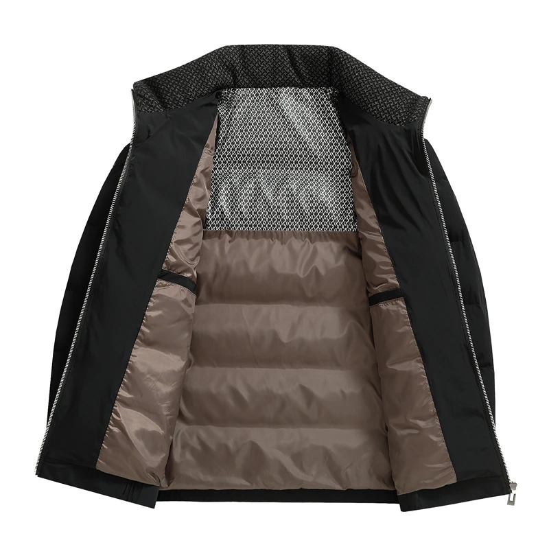 Neue Marke Weiße Ente Unten Stehkragen 2025, männer Jacke Herbst Winter Einfarbig Zipper Casual männer Unten jacke