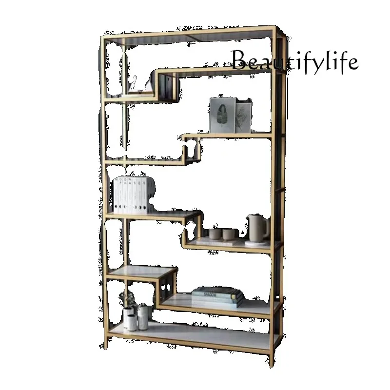 

Vo Block Simple Modern Bogu Frame Wrought Iron Shelf Flower Shelf Office