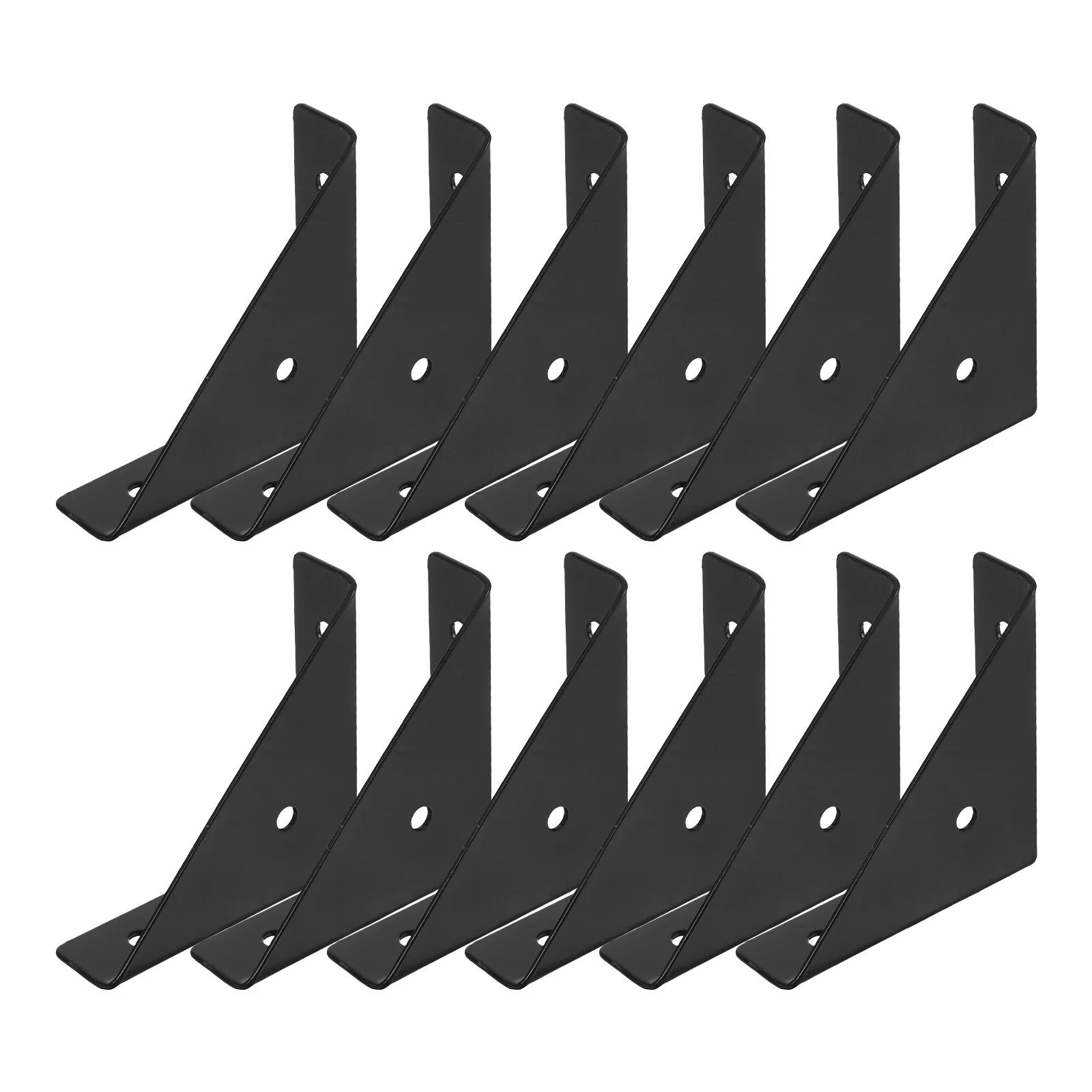 

12 Pcs Furniture Three-sided Corner Code Stand Brackets Angle Cabinet Triangle Cold Rolled Steel Brace for Joining Wood