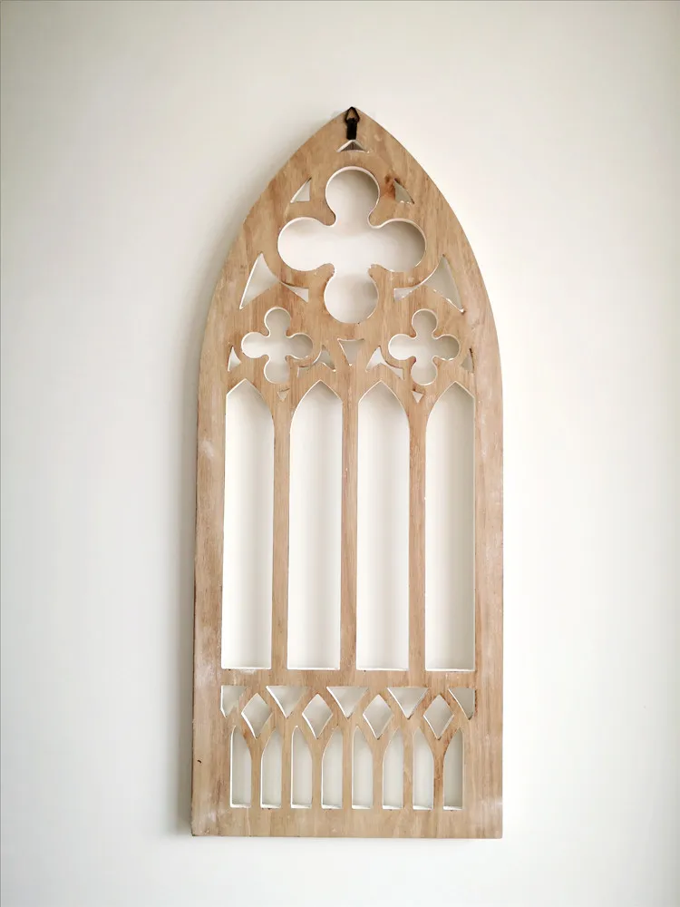 Morocco Retro Wooden Window American Style Simulation Fake Window European Decoration Pendant High-Grade Wall Window Frame