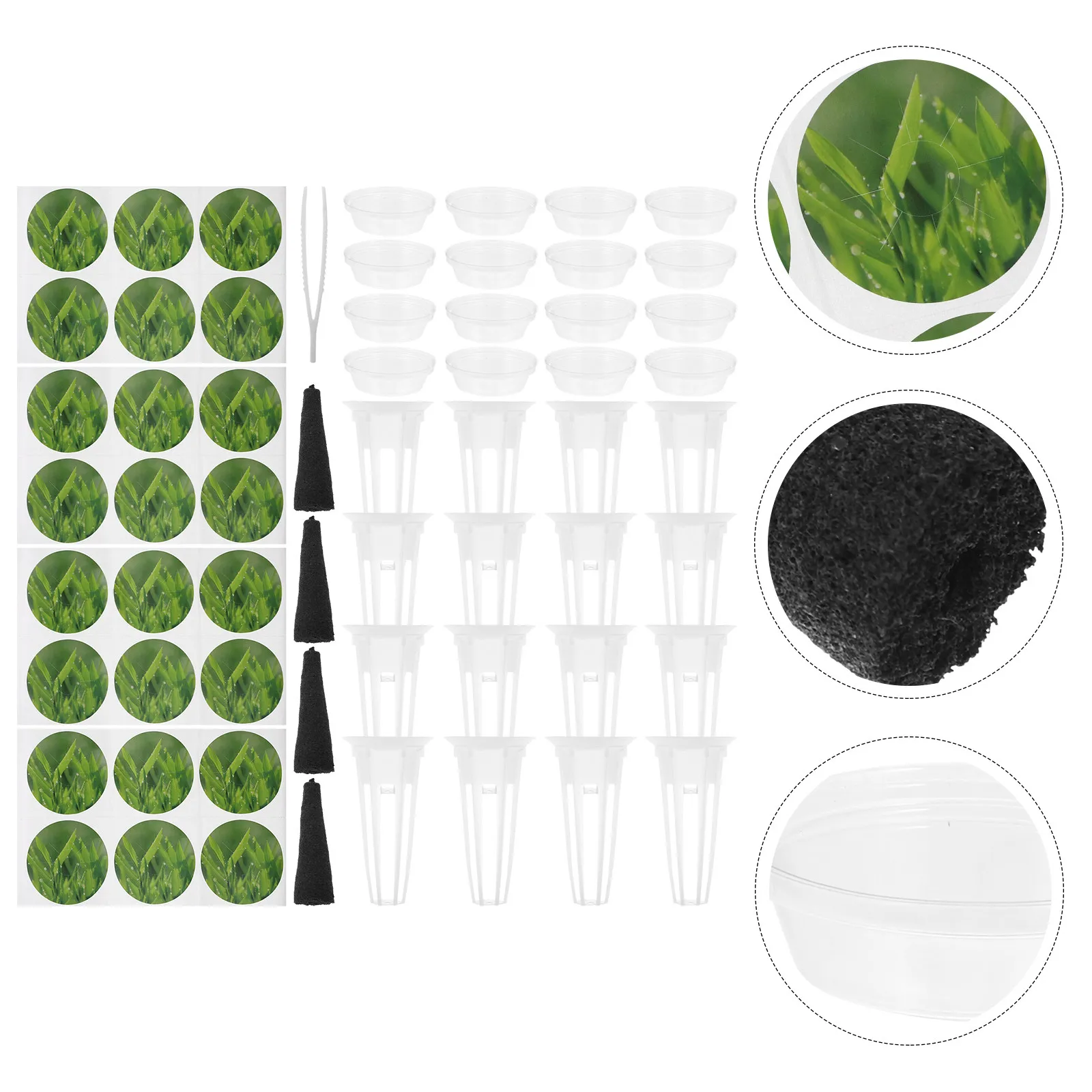 

Набор из 1 комплекта гидропонных корзин для выращивания растений: сетчатые стаканчики из полипропилена для проращивания и роста корней, гидропонные корзины-горшки для садовых растений