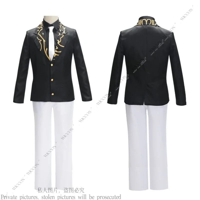 أزياء كوسبلاي كيبوتسوجي موزان التأثيرية شعر مستعار أنيمي قبعة بدلة الهالوين للرجال والنساء شيطان الملك حفلة الهالوين لعب الأدوار السوداء