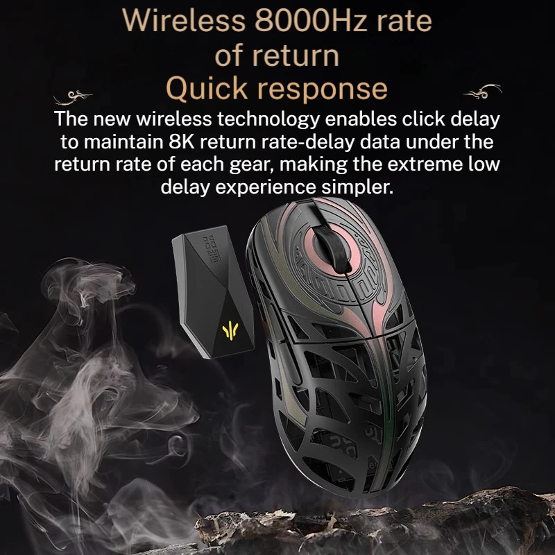 Wlmouse Gaming Mouse Bluetooth Dual-Mode Paw3950hs Sensor 8000k Magnesium Alloy Lightweight High-End Gaming Mouse Gift 2025