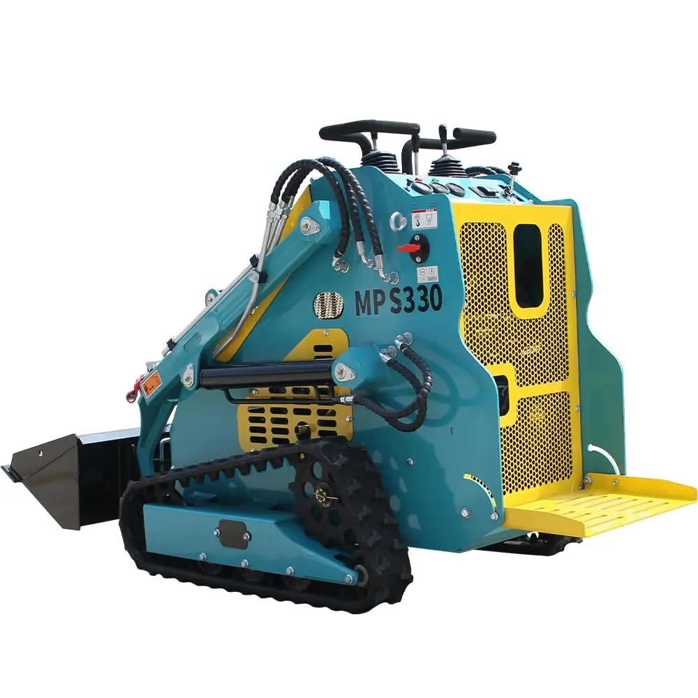 جديد 13.5hp جرافة انزلاقية صغيرة مع دلو مرفق محرك البنزين EPA CE معتمد لزراعة المناظر الطبيعية في الحديقة