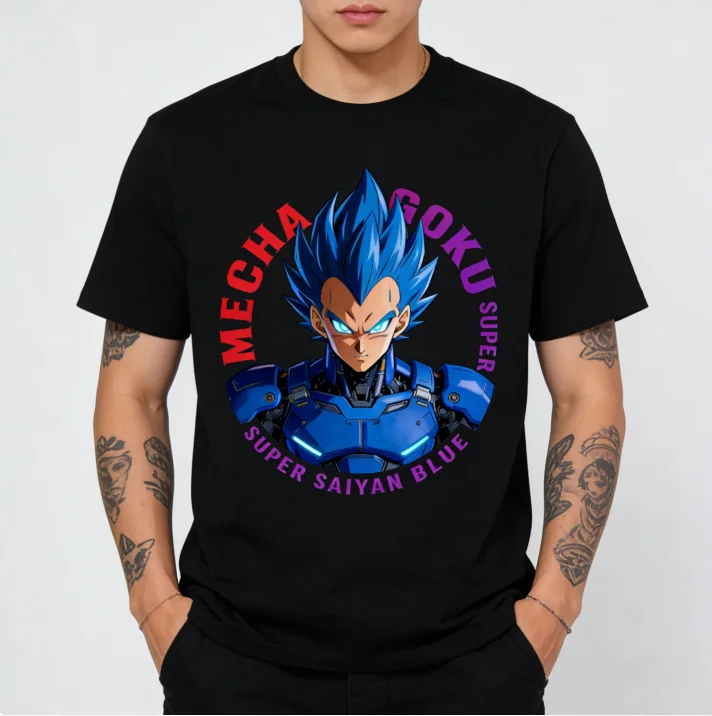 Camiseta Deportiva Dragon Ball Z Goku Super Saiyan God Super Saiyan Blue para Hombre, 100% Algodón, Ropa Casual de Verano