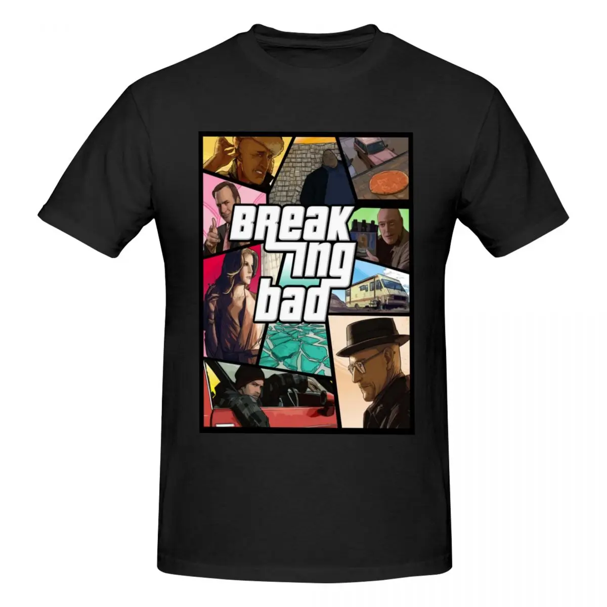 

Men Breaking Bad T Shirt Vintage Oversized O-neck Cotton Short Sleeve Custom T Shirts