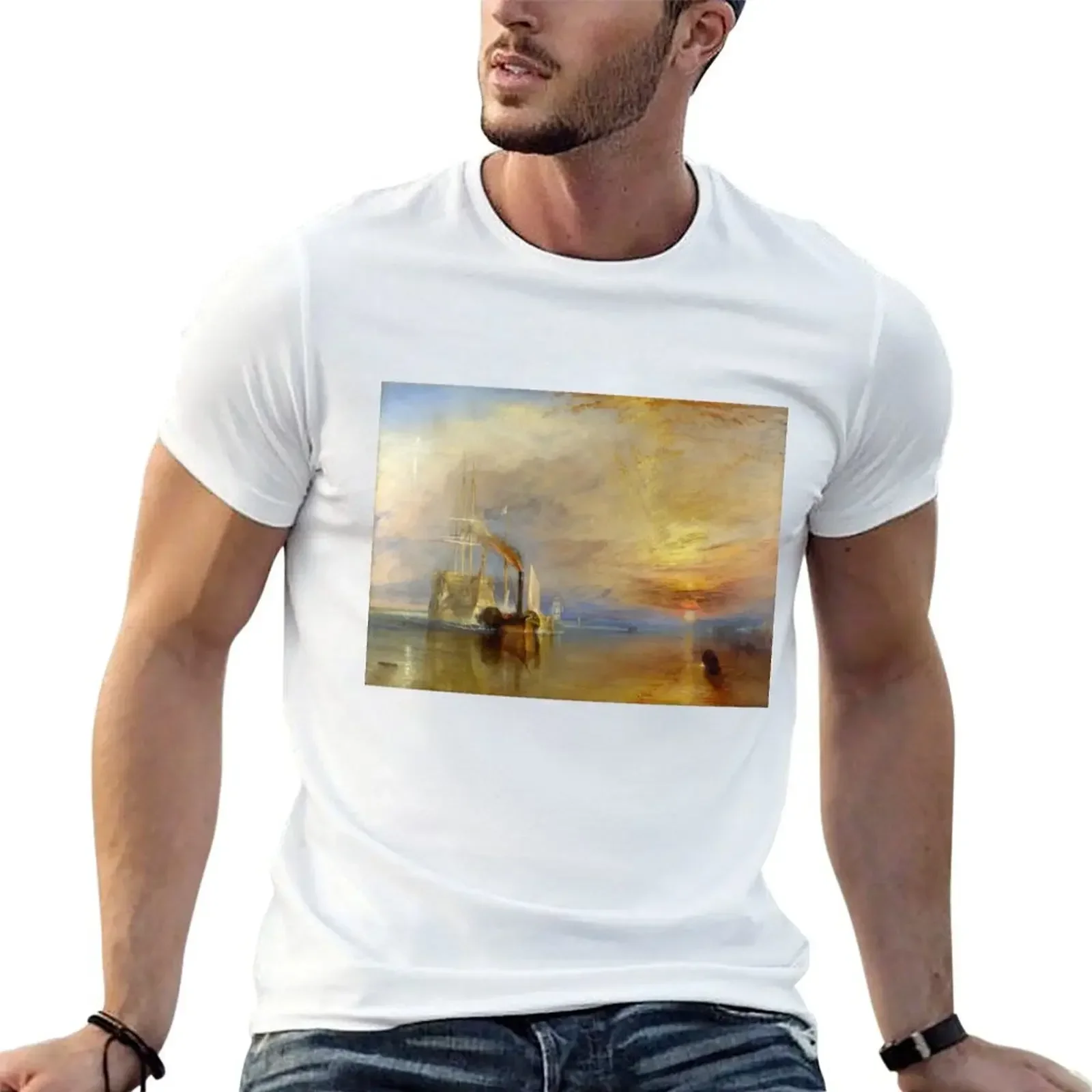 The Fighting Temeraire by J. M. W. Turner (1838) T-Shirt vintage graphic tee anime figures men clothing