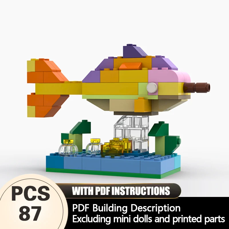 

Creators Animal Series Model MOC Building Bricks Fish Modular Technology Gifts Holiday Assemble Children Toys Suit