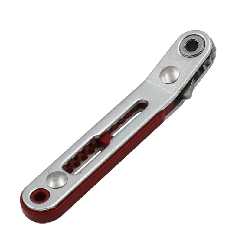 1 stuk Double End Magnetische Ratelsleutel 1/4 "Hex Shank Schroevendraaier Handvat Voor Smalle Ruimte DIY Handgereedschap set