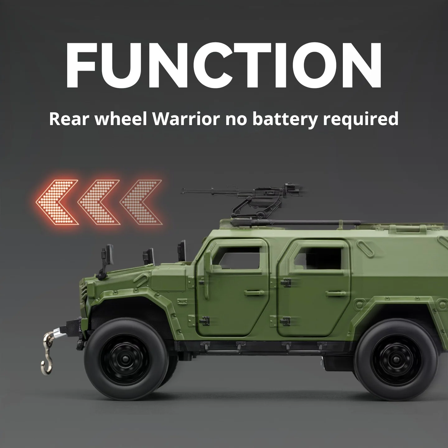 Schaal 1:32 Militair pantservoertuig Legering Premium Model Speelgoedauto Geluid en licht Trek speelgoedauto jongens Cadeau verzamelobjecten