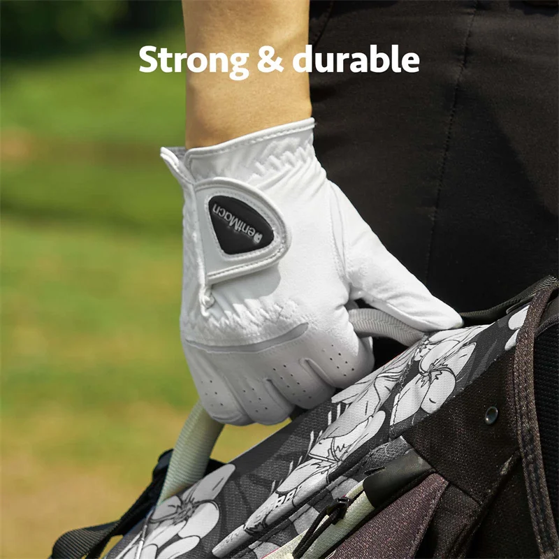 Golf Gloves Men Right Hand Left Handed Golfer Antislip Wear Resistant Comfortable Breathable Fabric All Weather Mens Golf Glove