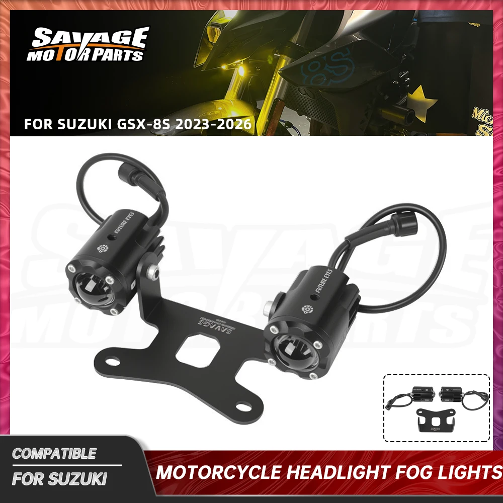 2026 GSX8S Motorcycle Headlight Fog Lights For Suzuki GSX-8S 2023 Led Auxiliary Driving Light Spotlight Headlamp Accessories