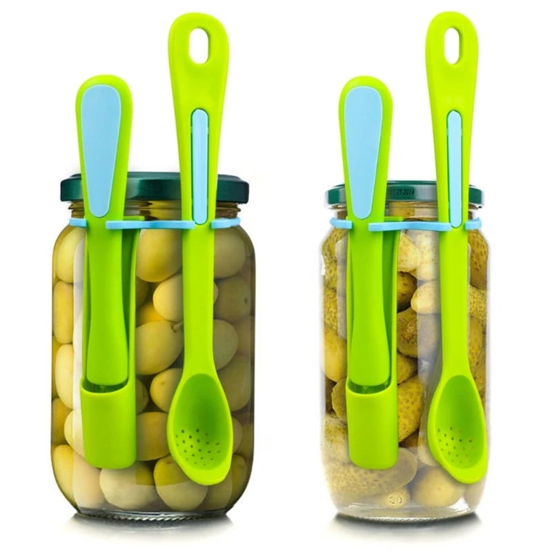 Kitchen Fork Spoon Tool For Pickles And Fruit With Hanging Clip Feature high quality