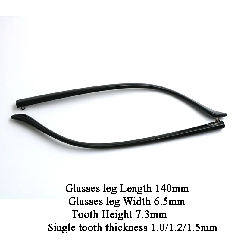 1Pair Thin Glasses Leg Single Tooth 1.0 1.2 1.5mm Flat Convex Concave Universal Sunglasses Myopia Mirror Replacement Accessories