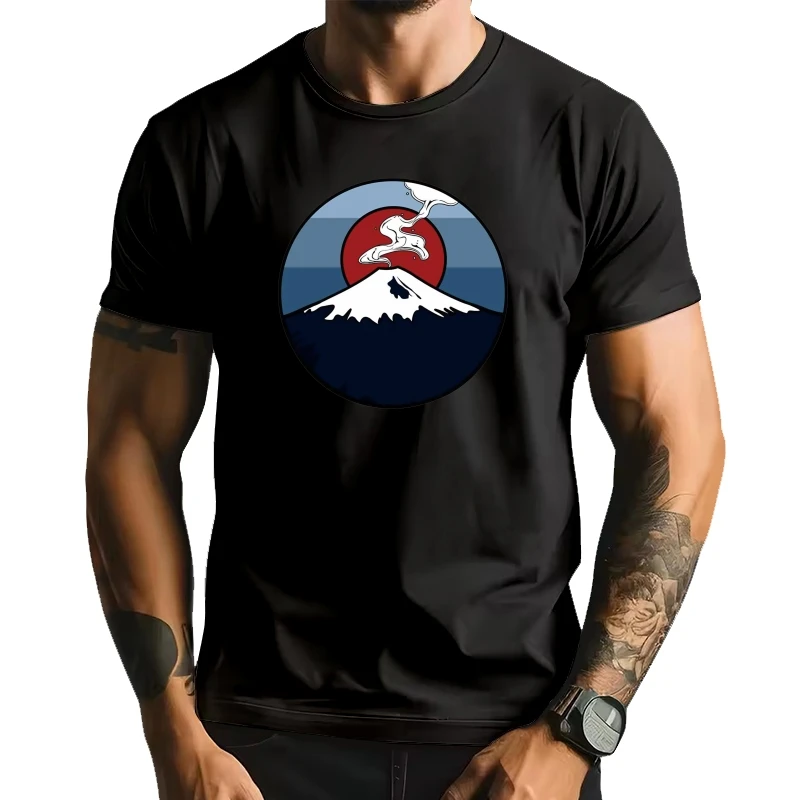 

Japan Mount Fuji Ukiyo E Print Men'S T Shirt Fashion Vintage T-Shirts Funny Big-Size Clothed Breathable Comfortable T-Shirt Mens
