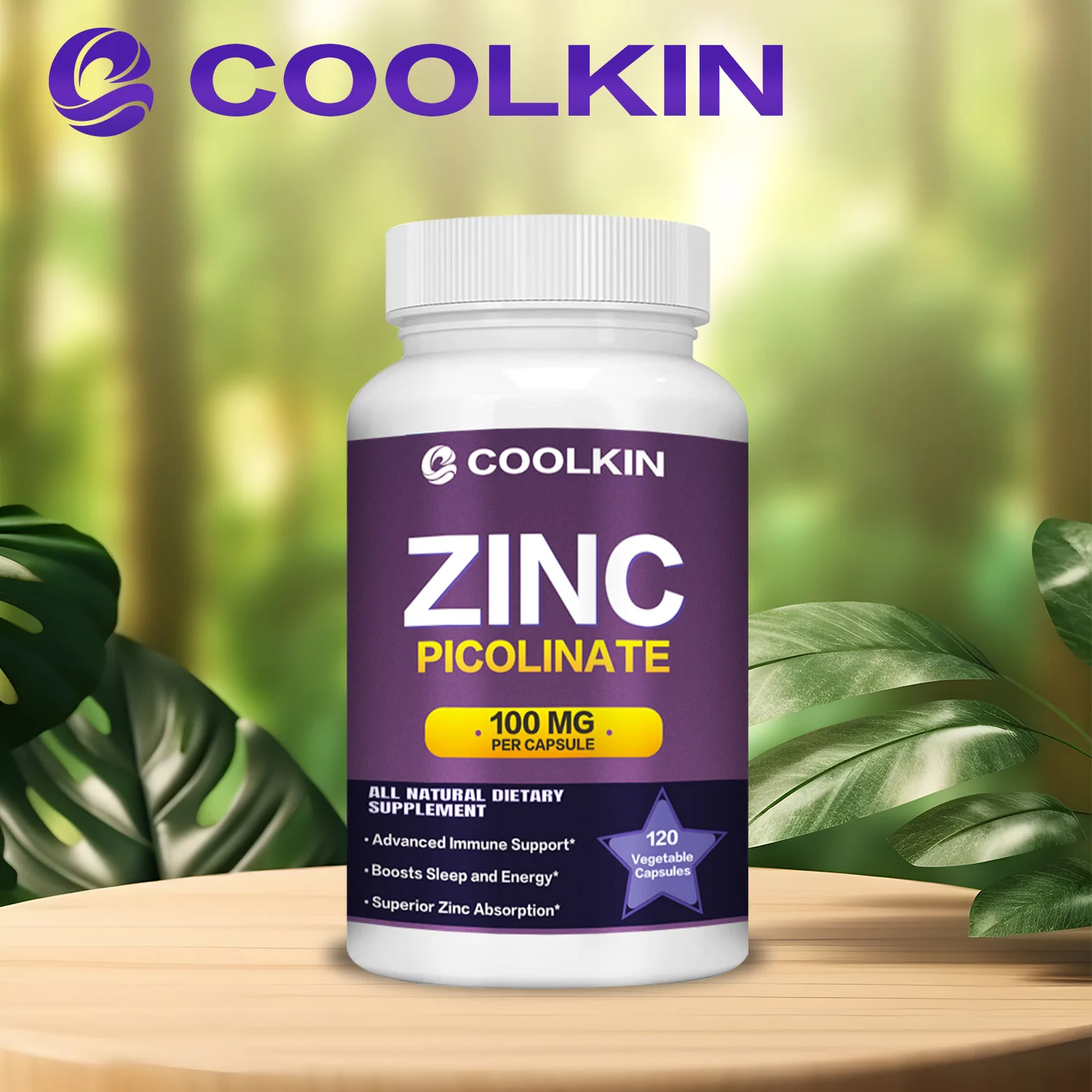 

Zinc Picolinate Capsules - Antioxidant, Promotes Cell Repair, Healthy Skin, Supports Immune System & Vision, Non-GMO