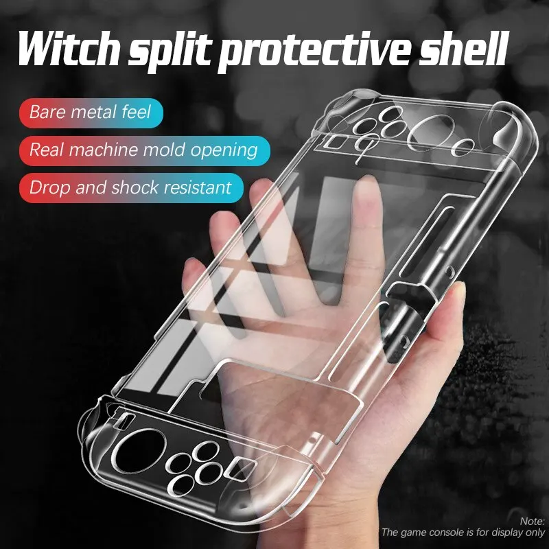 Suitable For Nintendo Switch High Transparency Pc Protective Case Game Console Handle Full Package Ultra Thin Split Protective