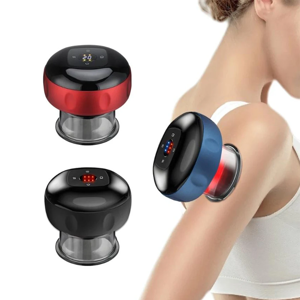 

Smart Vacuum Cupping Massager Electric Heating Scraping Suction Cups Physical Fatigue Relieve Guasha Cans Massage Tool