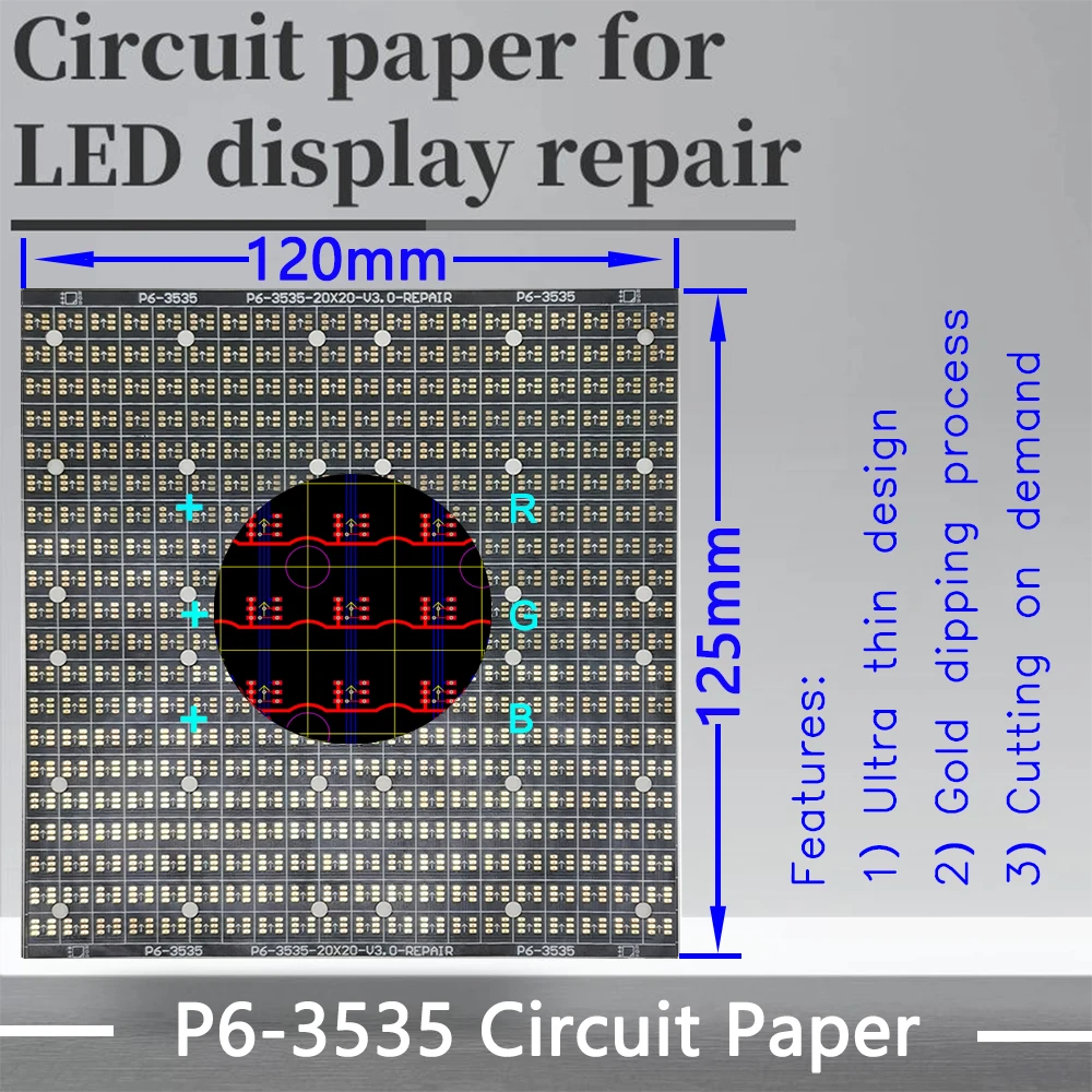 P6-3535 Circuit Paper，120X125mm ,Used for repairing damaged PCB pads