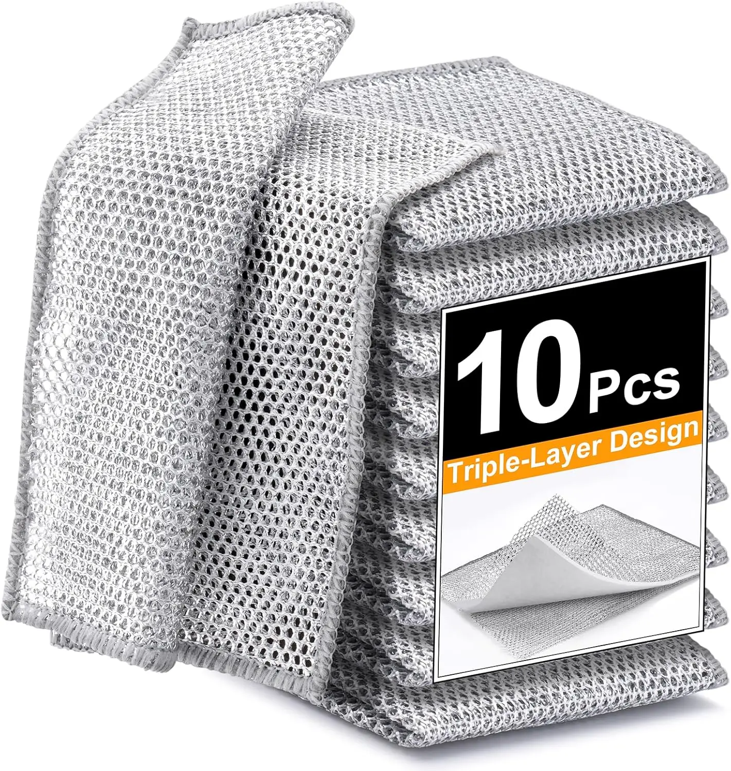 

Wire Dishcloth, Multipurpose Wire Dishwashing Rag for Wet and Dry, Multifunctional Dish Rags for Washing Dishes Kitchen Cleaning