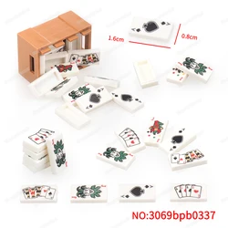 Poker Joker Printed Pattern 1x2 Building Block 3069 Tiles MOC figures Battle Cards Game Scene Accessories Model Parts Gifts Toys