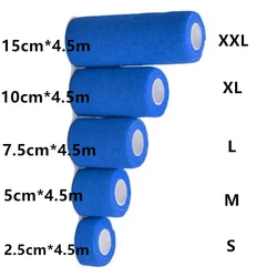 Nastro avvolgente per bendaggio elastico autoadesivo da 4.5 m/rotolo per accessori per toppe mediche sicuri per lo sport della caviglia del ginocchio dell'articolazione delle dita