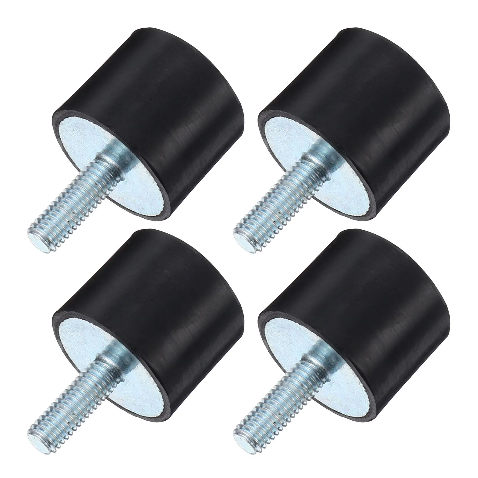 4 Pcs Rubber Shock Absorber Mounts Shocks Mute Anti Vibration Silent Block Thread Black Isolator Isolators