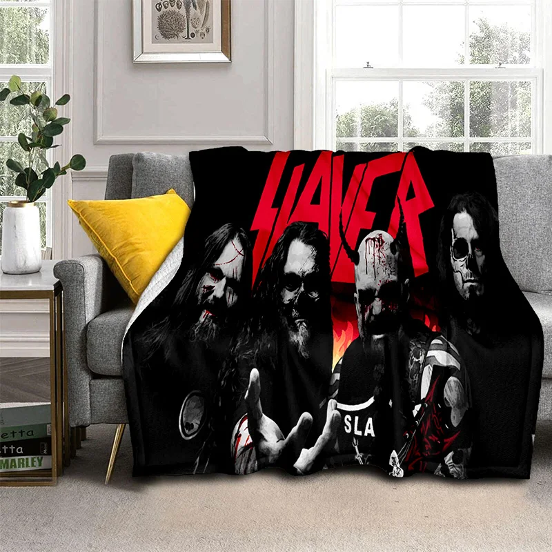 

Slayer Heavy Metal Band Rock Blanket,Soft Throw Blanket for Home Bedroom Bed Sofa Picnic Travel Office Rest Cover Blanket Kids