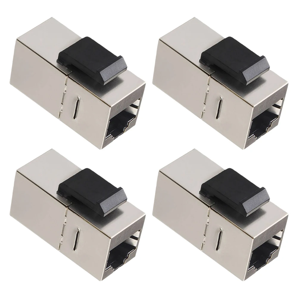 CAT6A Shielded Network Module 4pcs for Keystone Mount Panels Compatible with CAT6 CAT5e CAT5 Cables Gold Plated Shell
