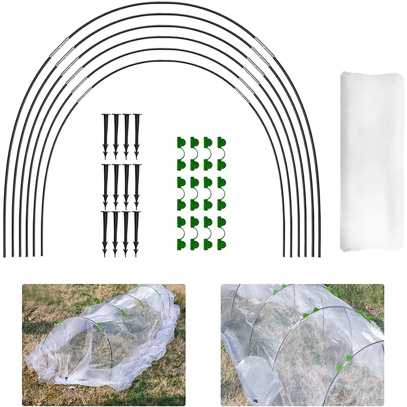 

Garden Hoops for Raised Beds Fiberglass Greenhouse Gardening Support Frame Greenhouse Tunnel for Seedlings Grow Wholesale