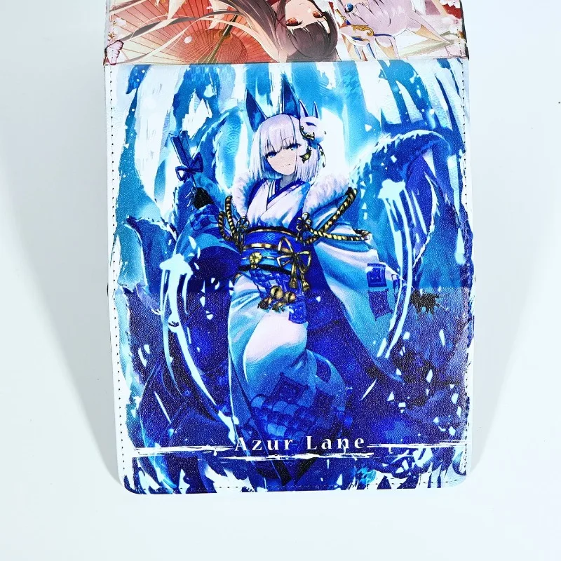 Azur Lane Anime Game Kaga Akagi Theme Board Game Card Box Magnetic Leather Large Capacity Card Storage Box Side Placement 100+
