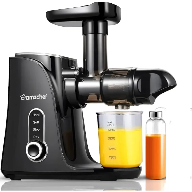 

Juicer Machines, Slow Masticating Juicer Extractor, Cold Press Juicer with Two Speed Modes