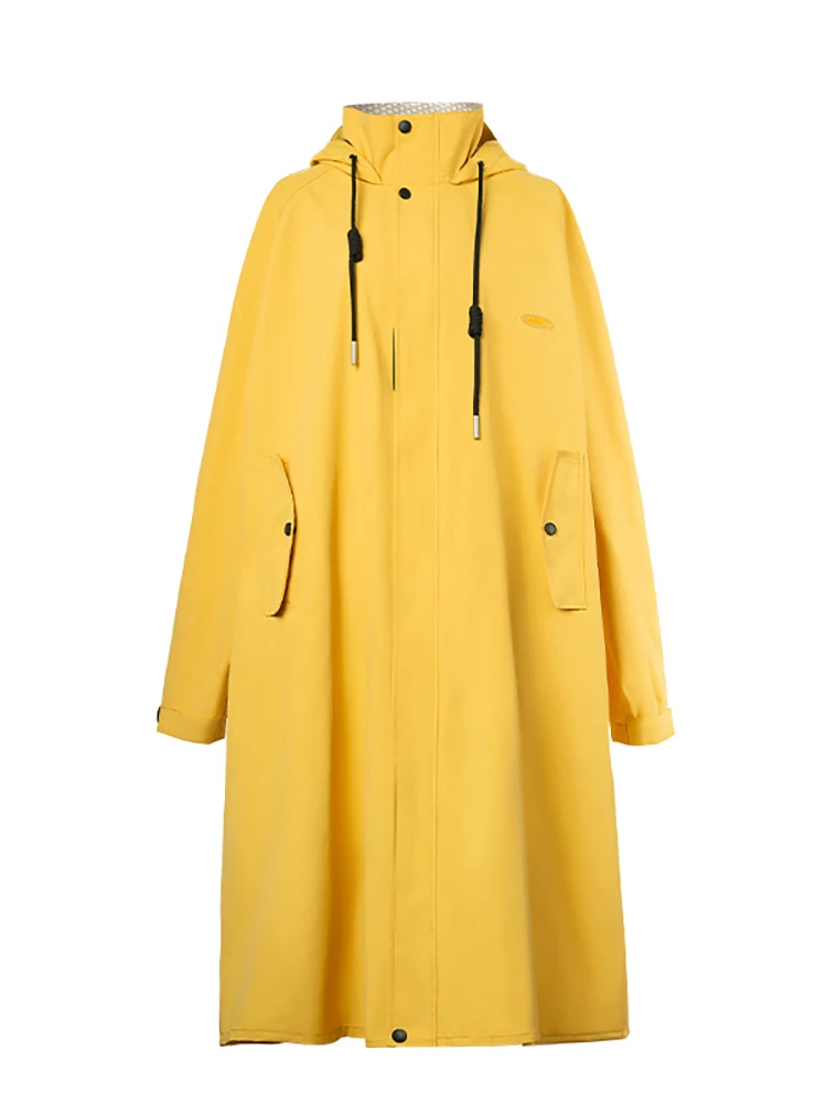 Long Women's Fashionable Raincoat with Rain Covers Waterproof Poncho Windproof Electric Car Motorcycle Raincoats Travel Hiking