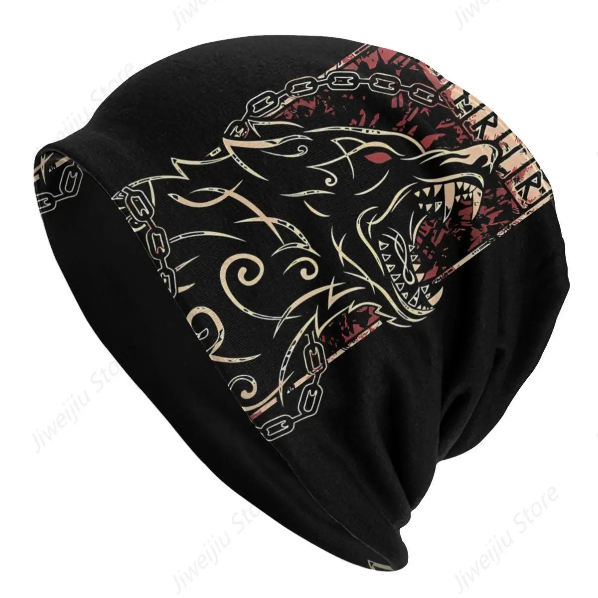 Bonnet Hats Viking Men Women's Thin Skullies Beanies Hat FenrirS Autumn Spring Warm Cap Street Caps