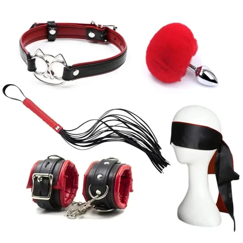 2026 BDSM مجموعة تجميع الجلود أصفاد الذيل الشرجي المثيرة Bondag بعقب المكونات Sexs لعب للكبار الجنس اكسسوارات الجنس