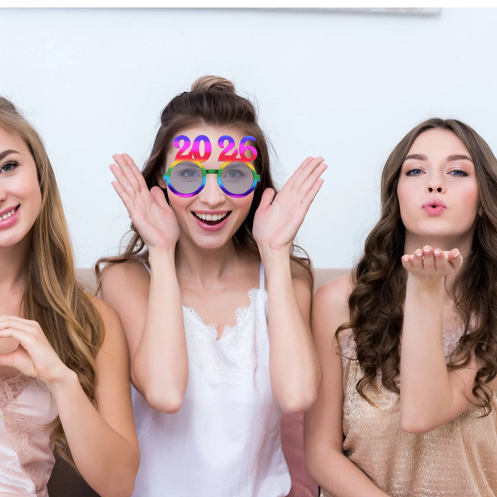 

4Pcs 2026 Glasses New Year Party Eyewear Sturdy Lightweight Fun Accessories for Graduation Holiday Birthday Gatherings