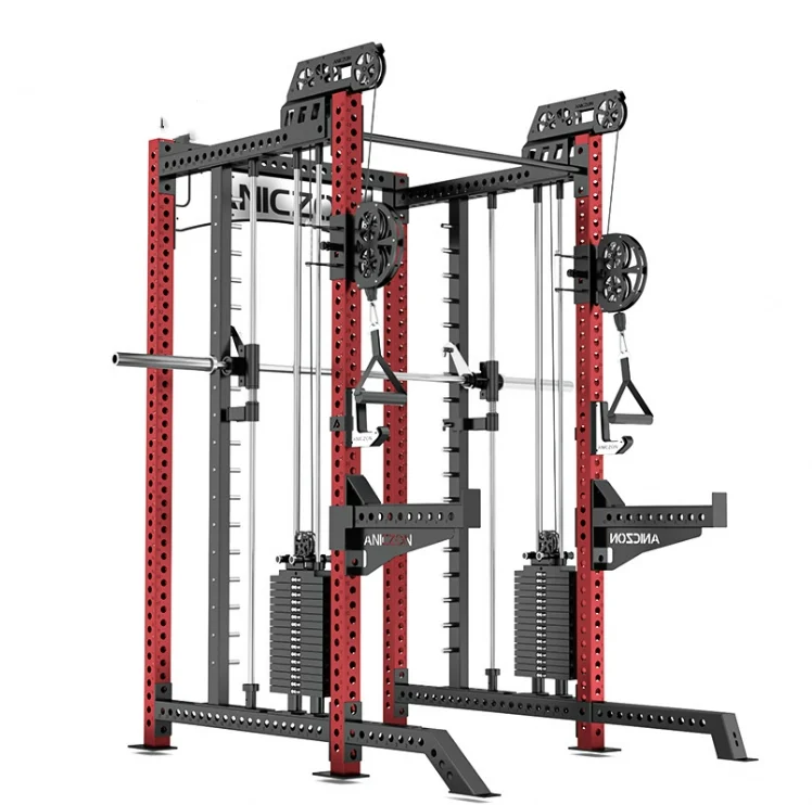 가정용 실내 스미스 머신 스쿼트 랙, 종합 트레이너, 상업용 체육관 벤치 프레스, 다기능 갠트리 