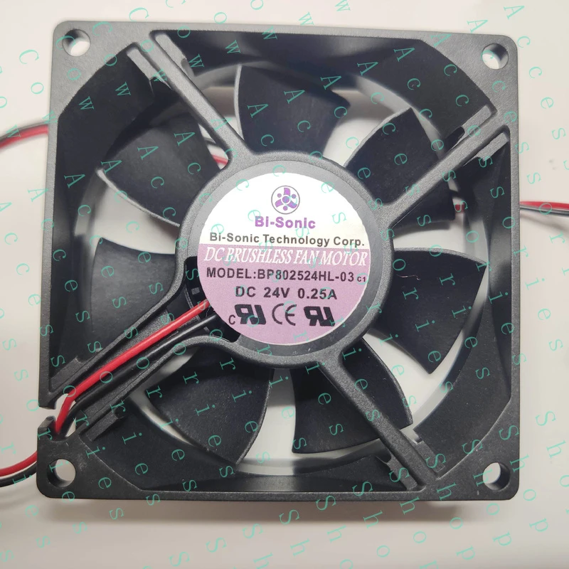 

PP+ 1PC volume inverter fan DC24V 0.25A 80*80*25mm 2pin BP802524HL-03